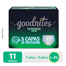 Pañales Huggies Goodnites Talla G 11 unid