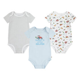 Pack de 3 Bodies Niño Azul Balada 6m