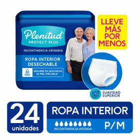Ropa Interior Desechable Plenitud Protect Plus P/M 24 unid