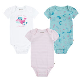 Pack de 3 Bodies Niña Blanco 9m