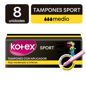 Tampon Kotex Sport Medio 8 unid