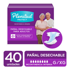 Pañal para Adulto Plenitud Protect G/XG 40 unid