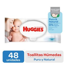 Toallitas humedas huggies Puro y Natural 48 unid