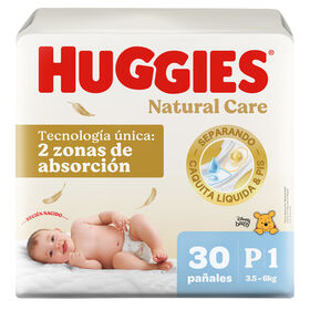Pañal Huggies Natural care Froz. Talla P 50 unid