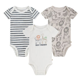 Pack de 3 Bodies Niño Blanco Sabana 9m