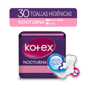 Toallas Higiénicas Kotex Nocturna 30 unid
